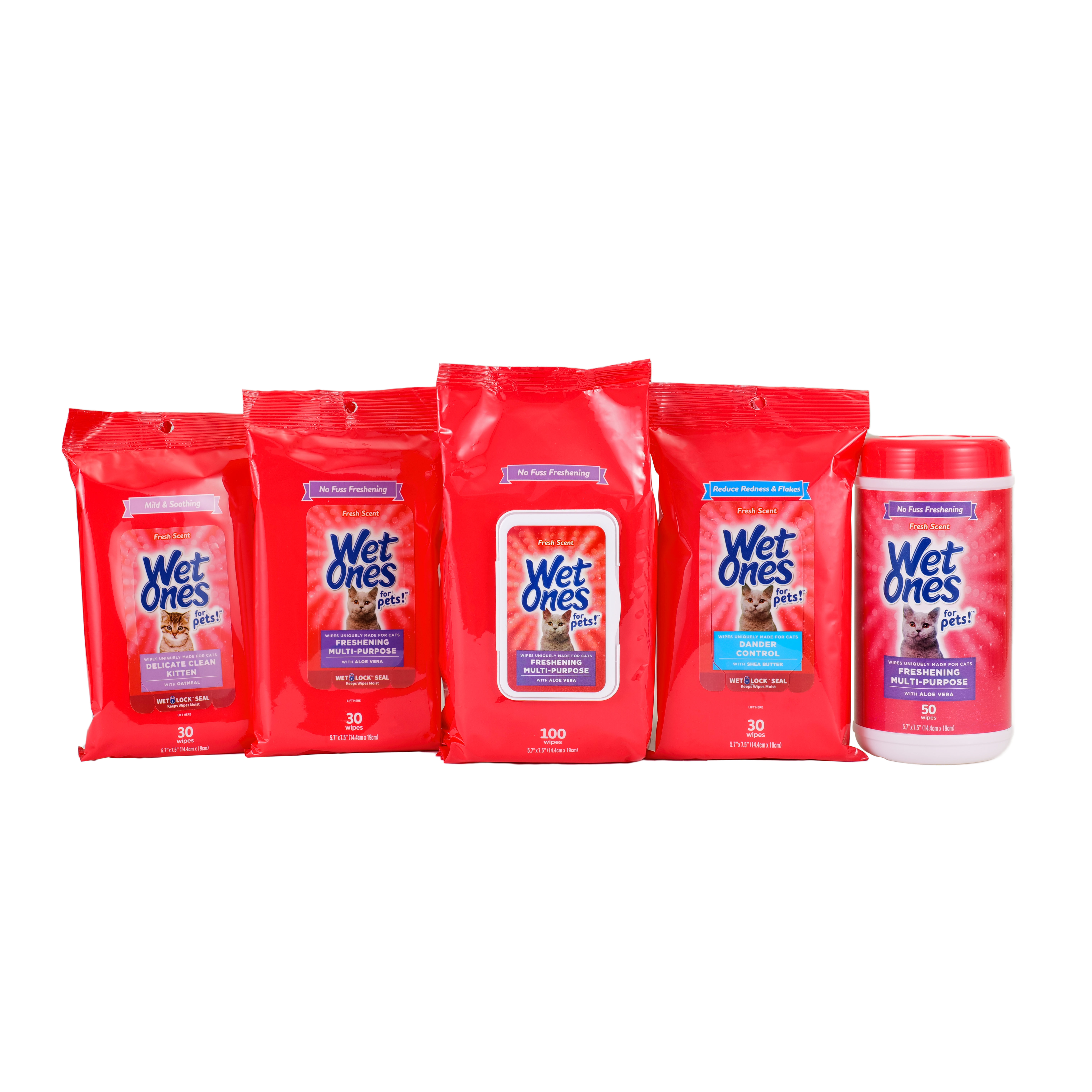 Wet Ones for Pets Delicate Clean Kitten Wipes for Cats With Oatmeal